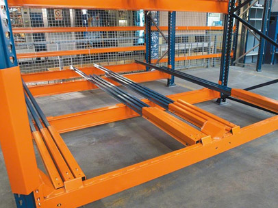 Push Back Pallet Racks